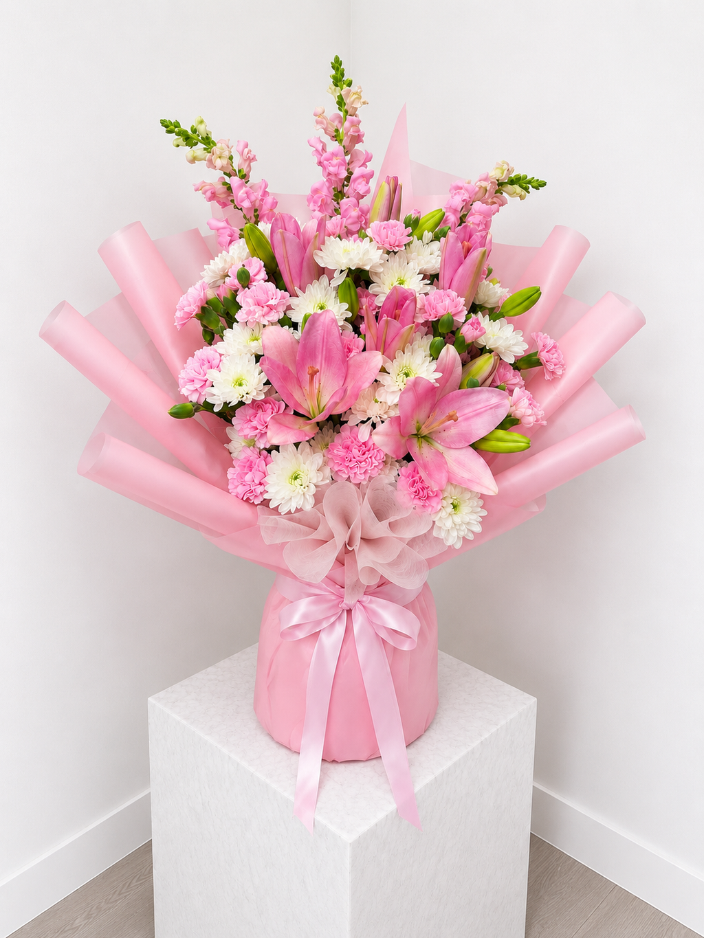 Blushing Lilies Bouquet