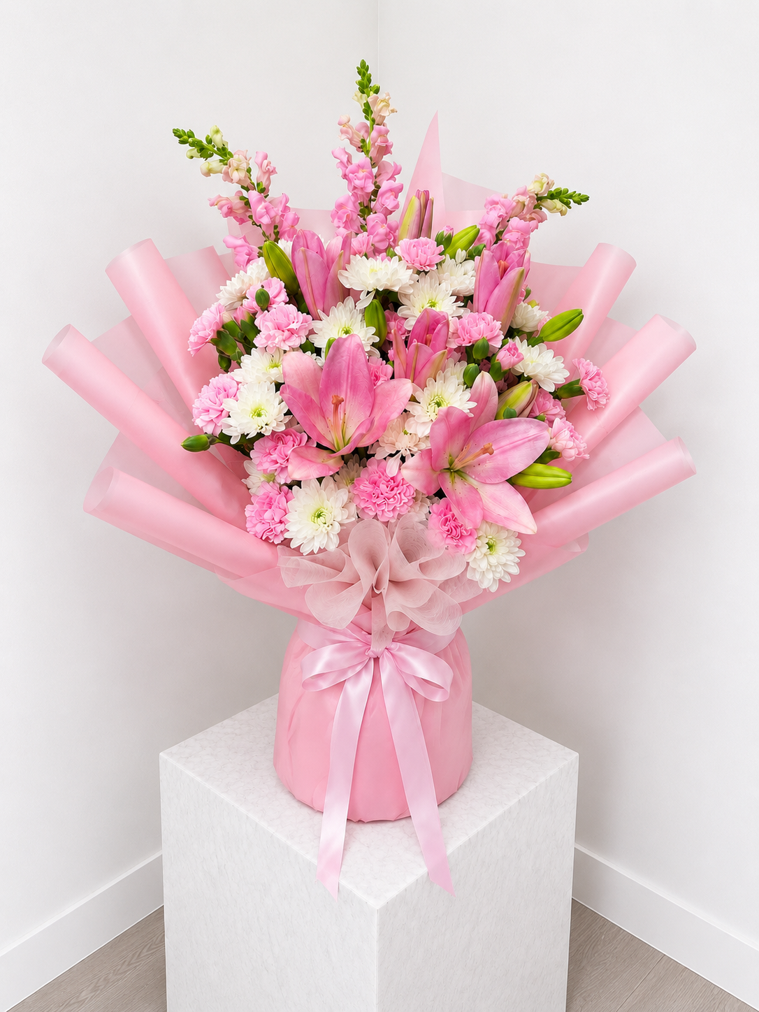 Blushing Lilies Bouquet