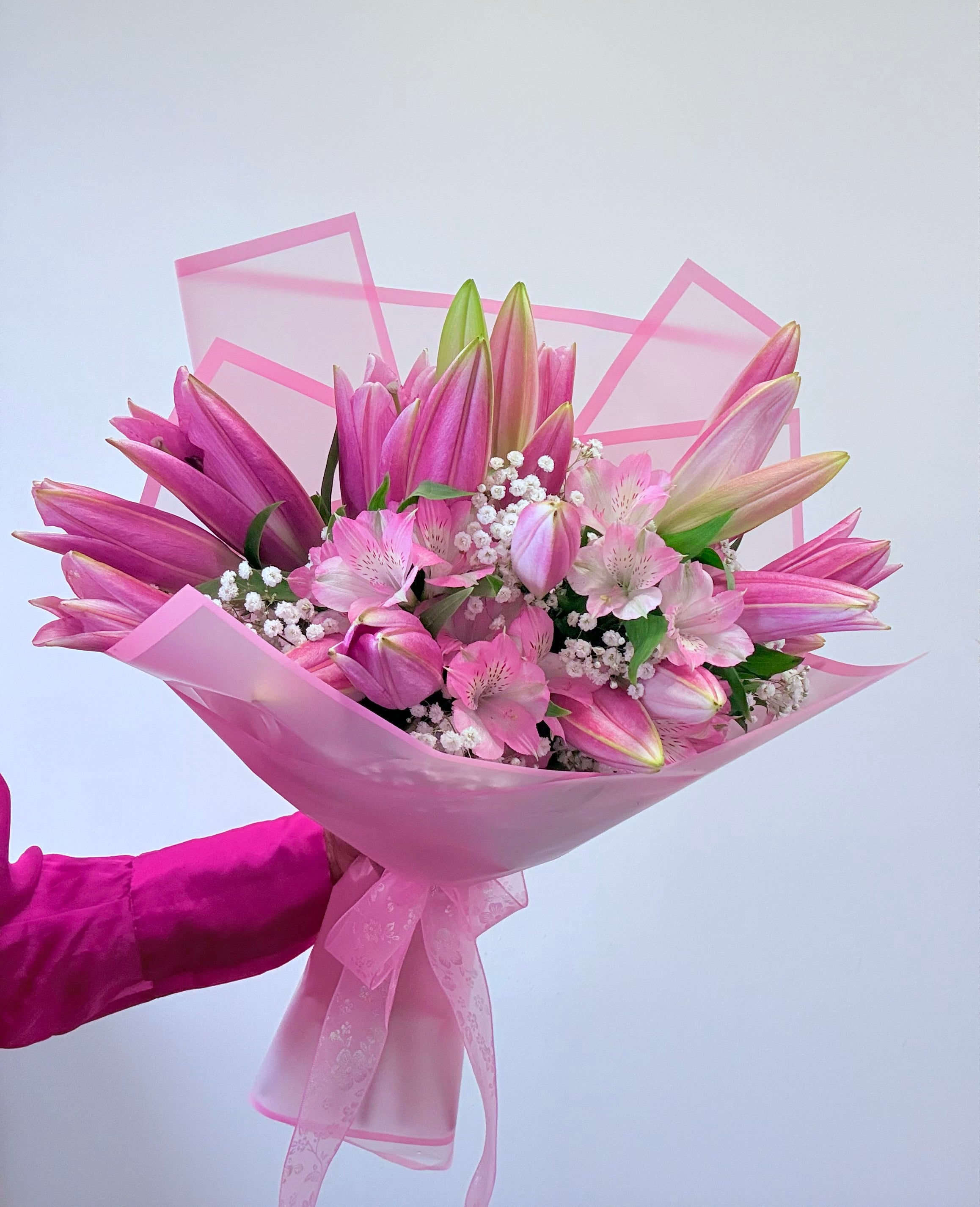 Just Pink Lilies For You Bouquet
