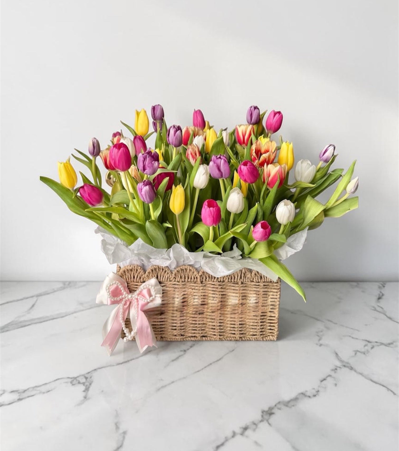Basket full of Tulips