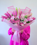 Just Pink Lilies For You Bouquet