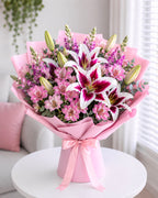 Blushing Pink Lily Garden Bouquet