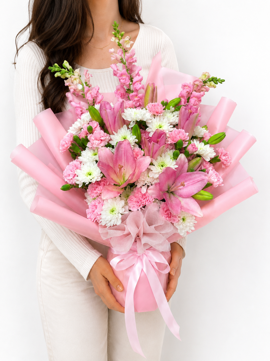 Blushing Lilies Bouquet