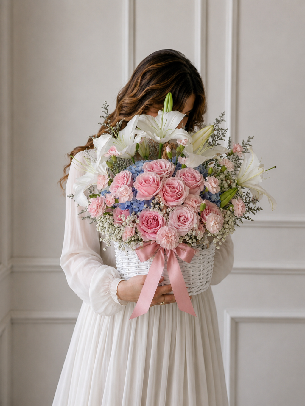 Blushing Garden of Love Basket