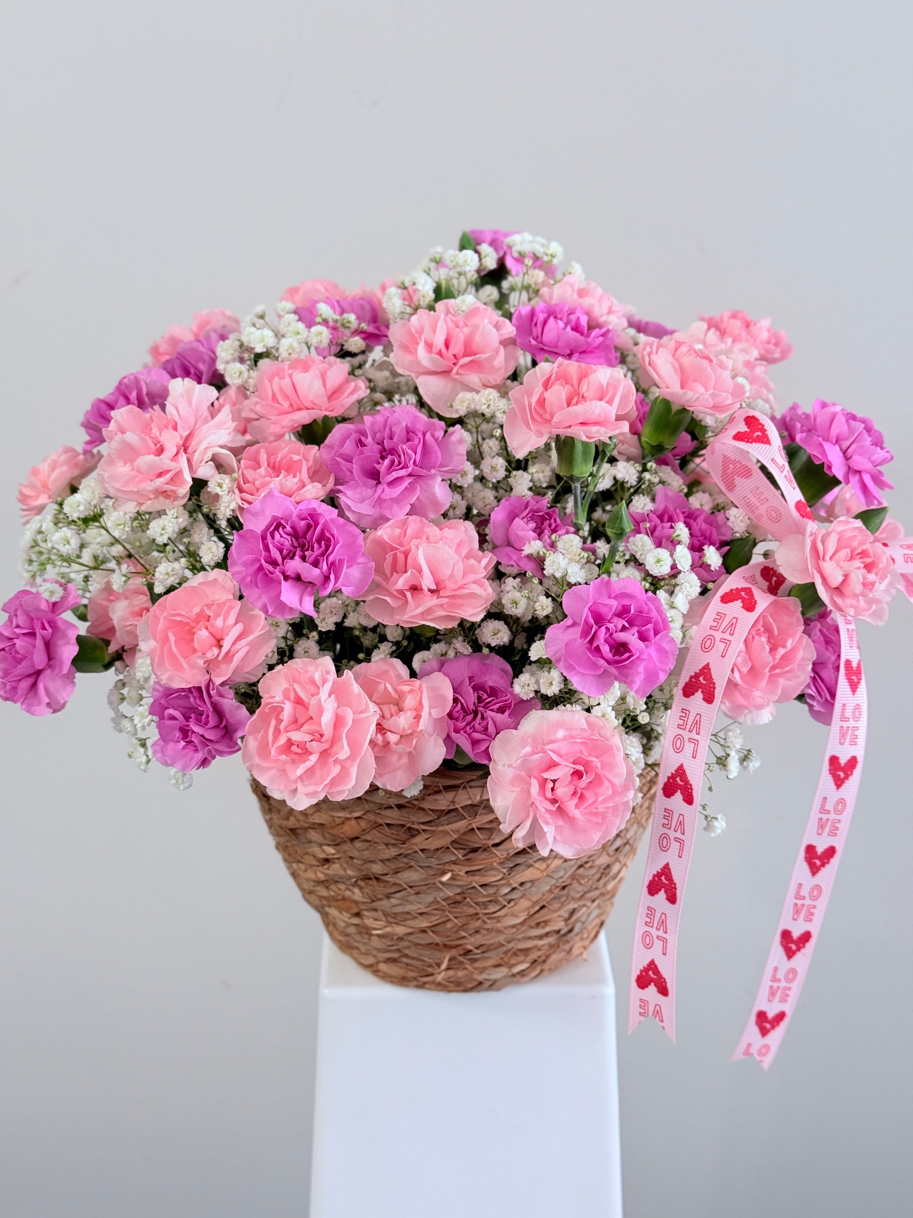 Pretty Pink Blooms Basket