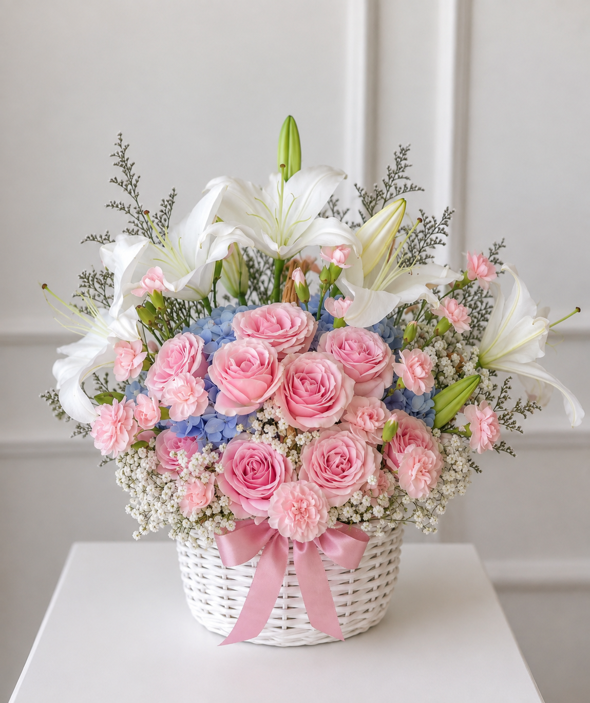 Blushing Garden of Love Basket