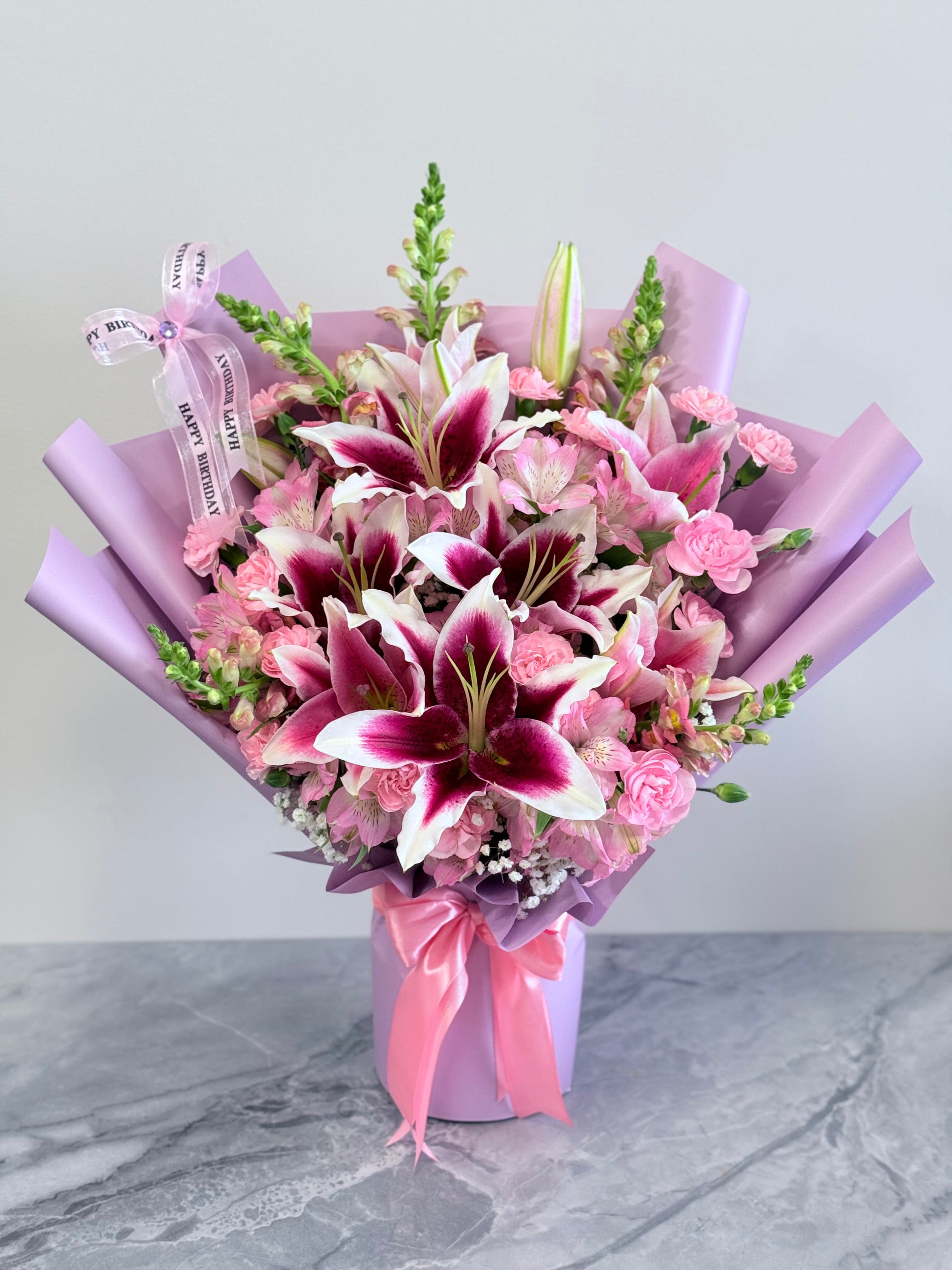 Lilies For Her Birthday Bouquet