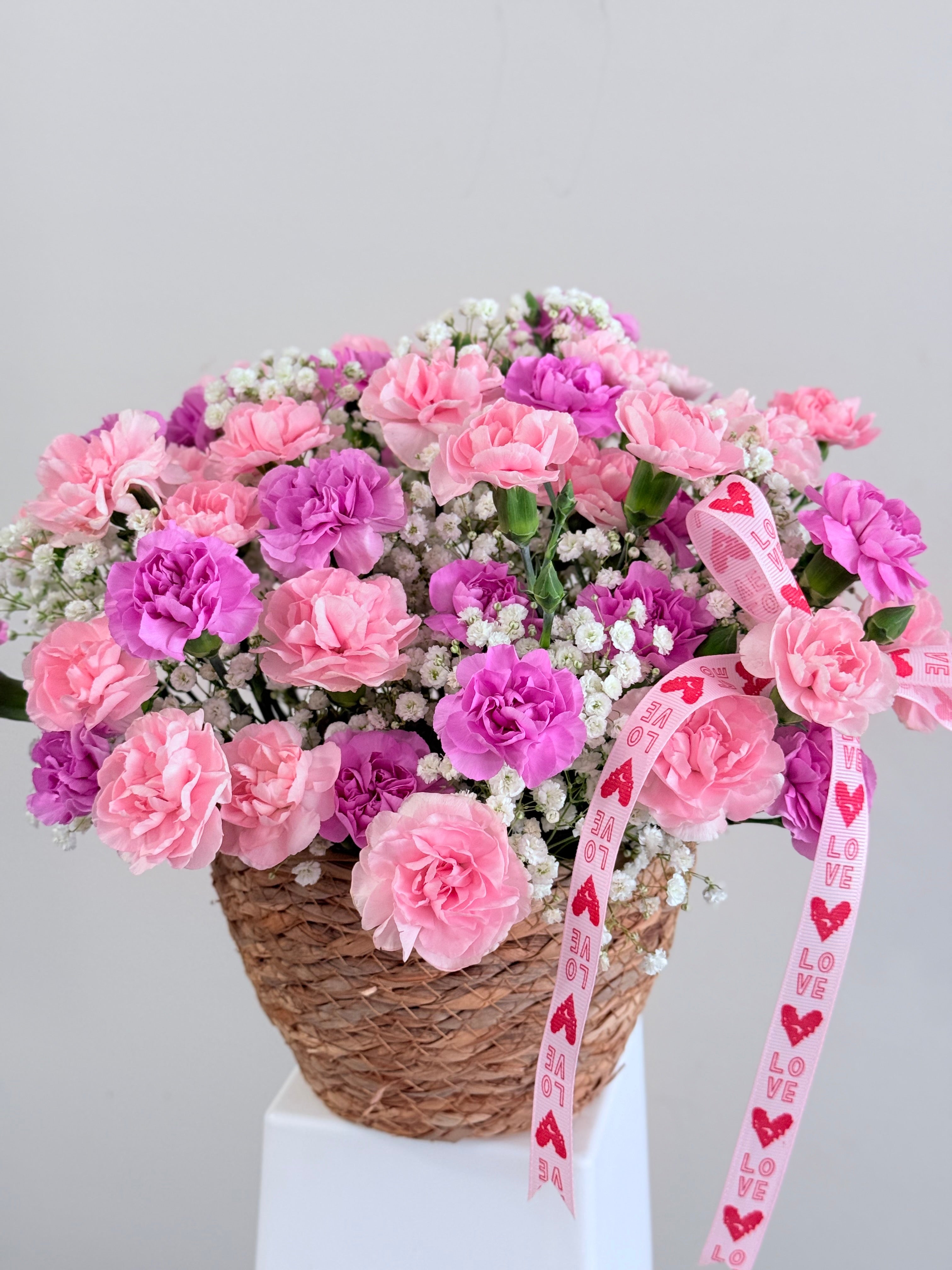 Pretty Pink Blooms Basket