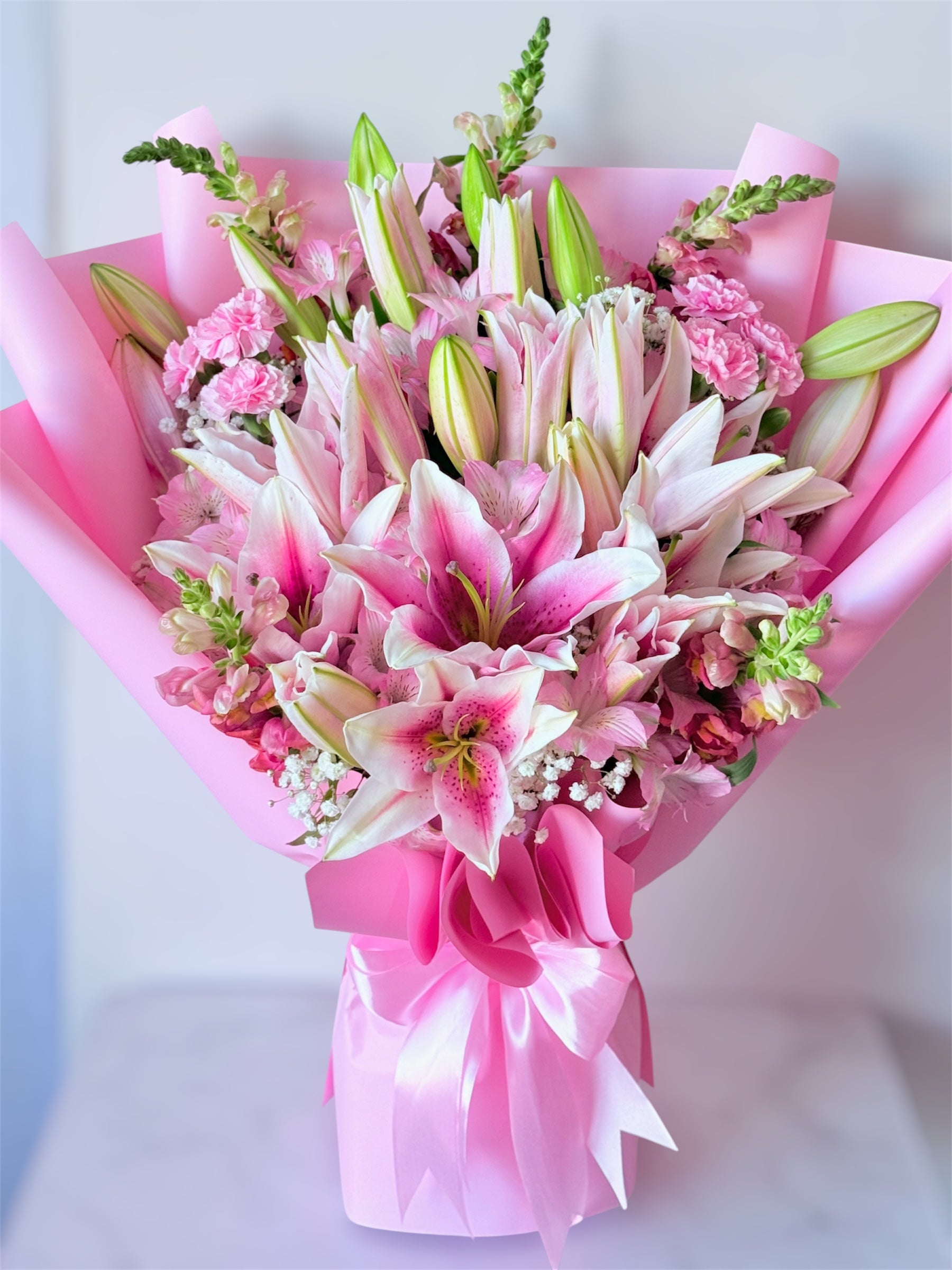 Lovely Pink Lilies Bouquet