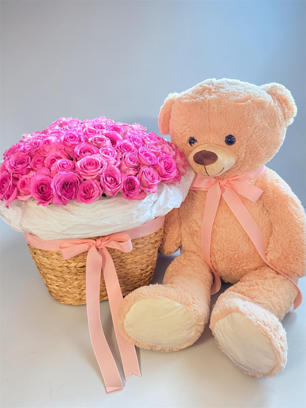 80 Reason I Love You Basket & Teddy Bear