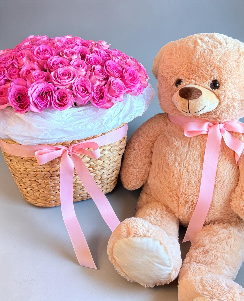 80 Reason I Love You Basket & Teddy Bear