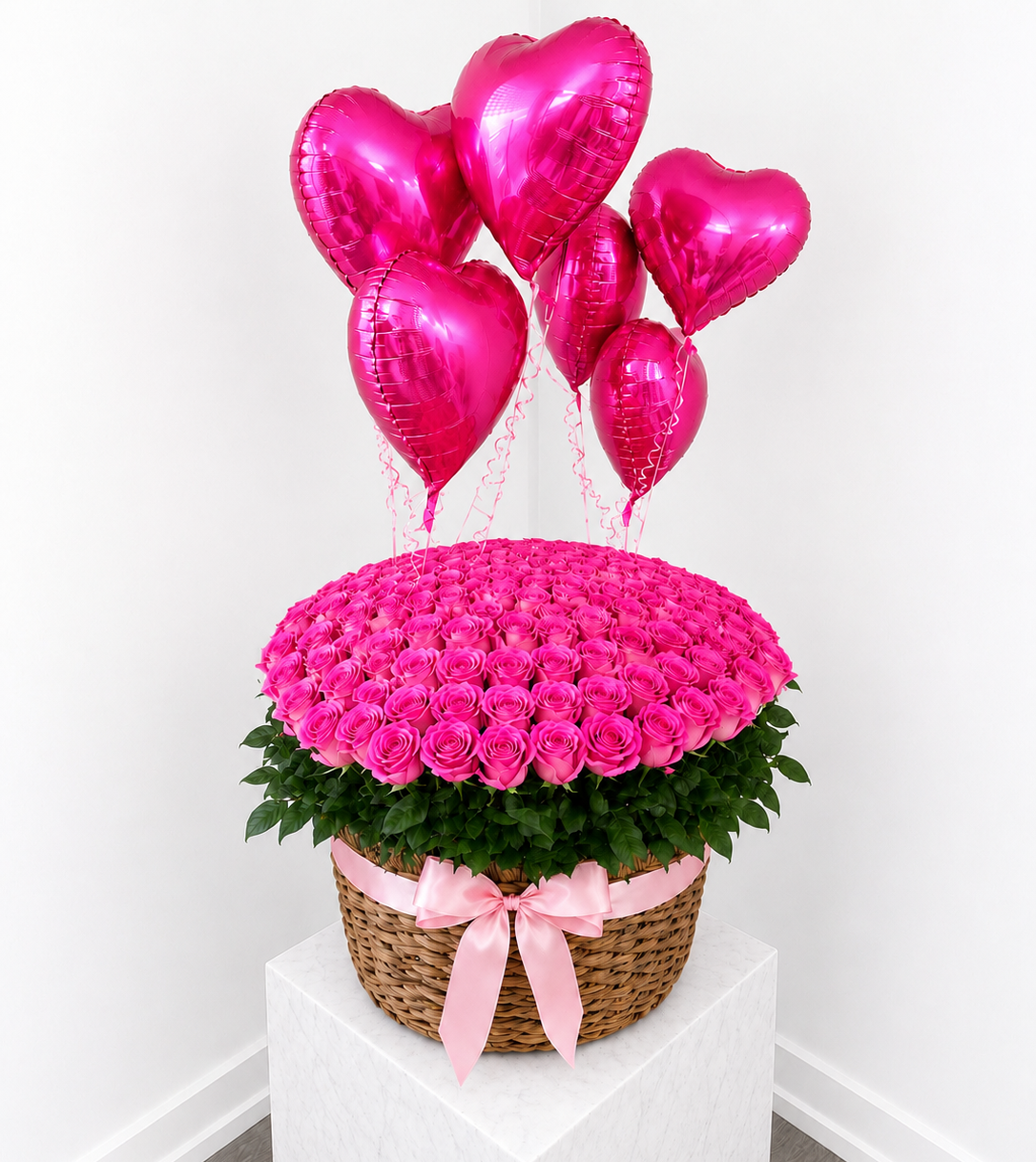 Luxe Pink Garden Basket