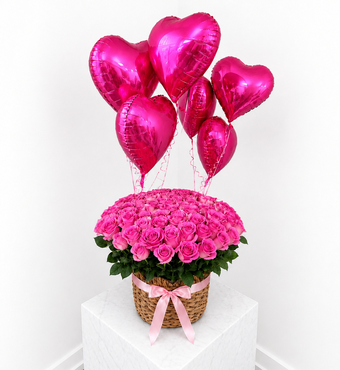 Luxe Pink Garden Basket