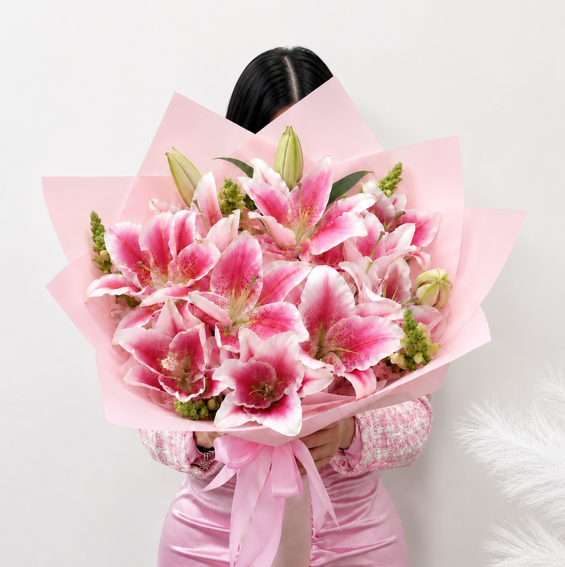Love in Pink Lilies Bouquet
