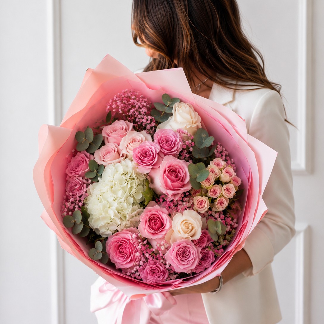 Rose Whisper Garden Bouquet