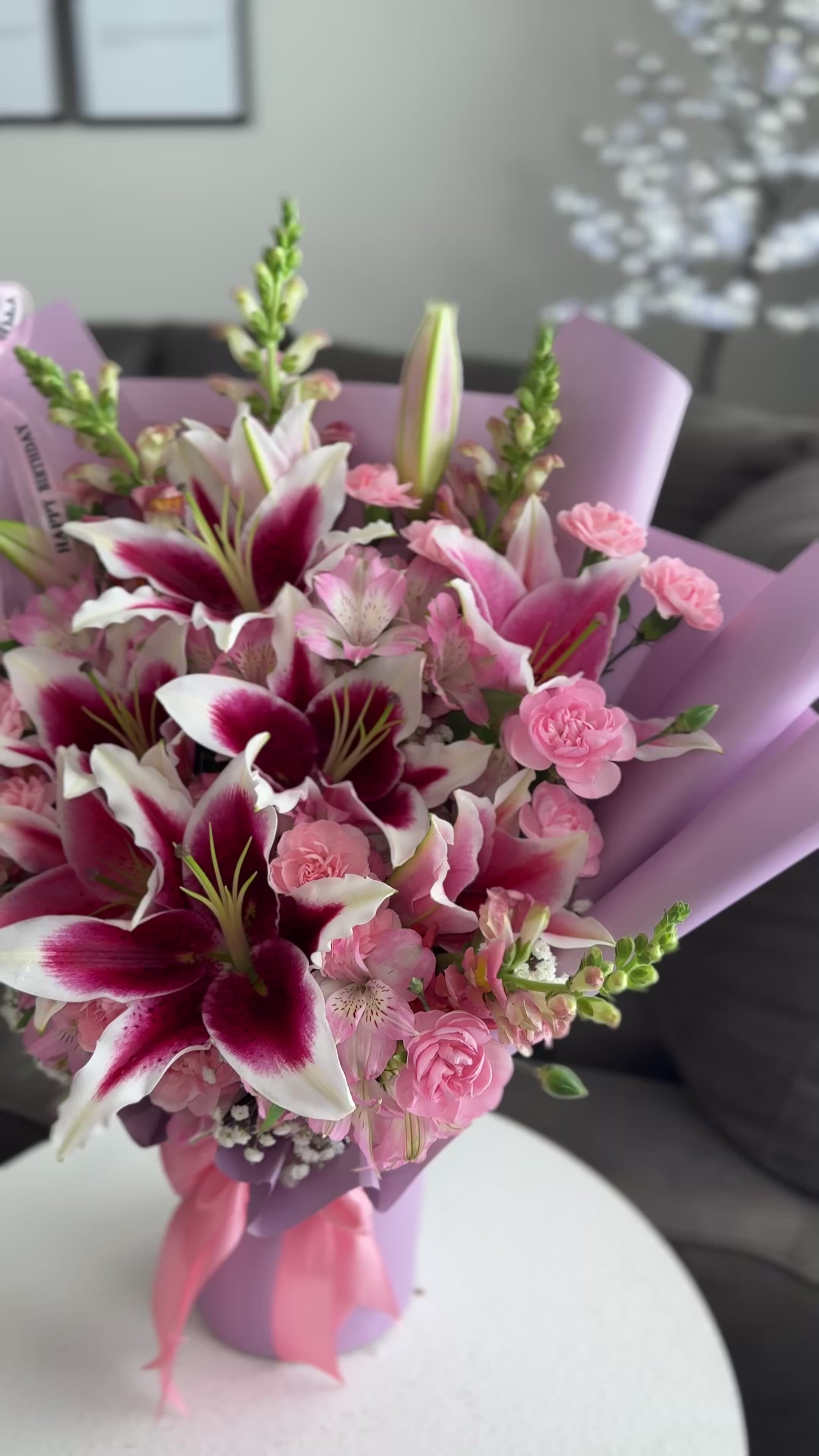 Lilies For Her Birthday Bouquet