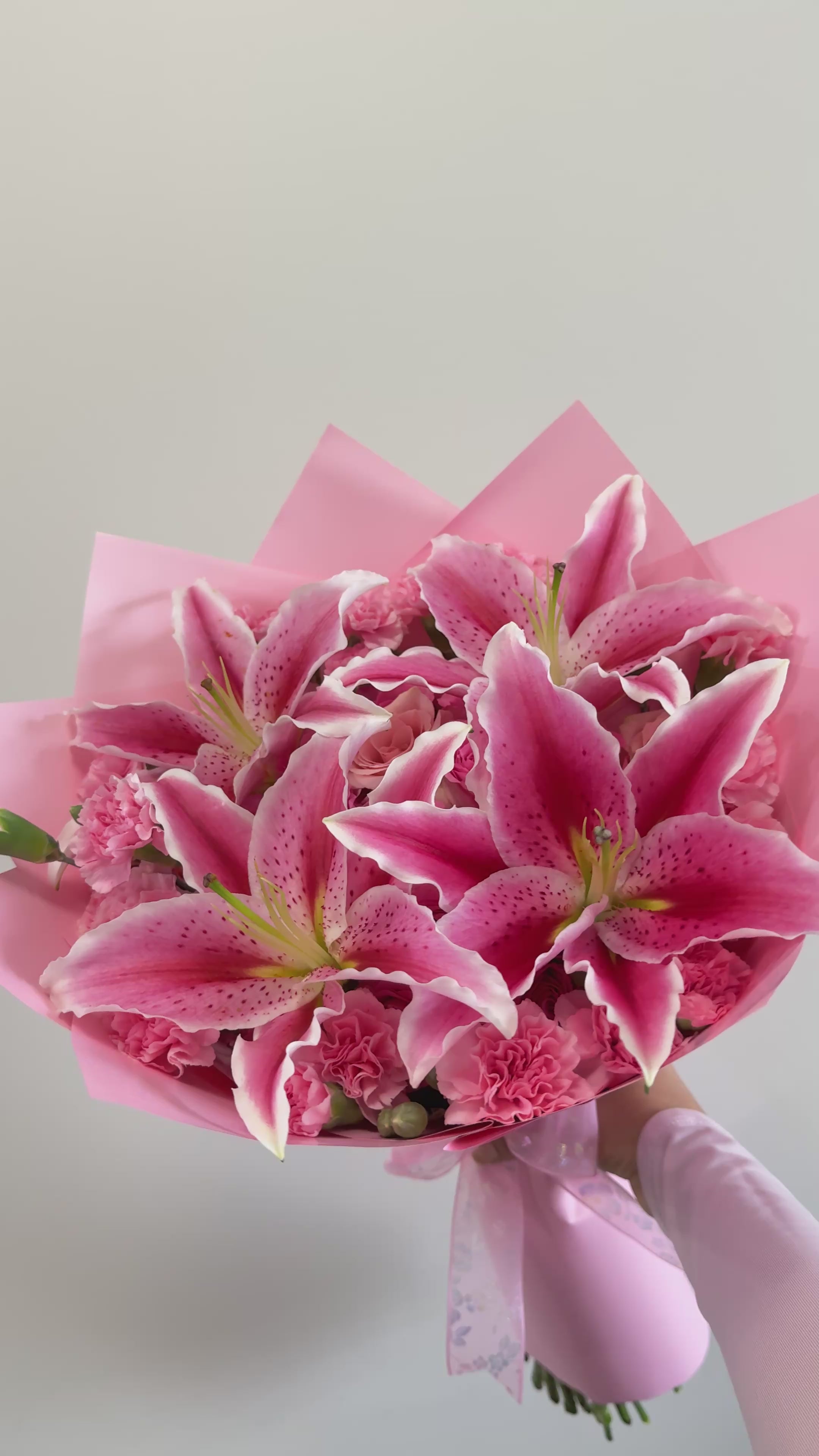 Pretty in Pink Lilies Bouquet