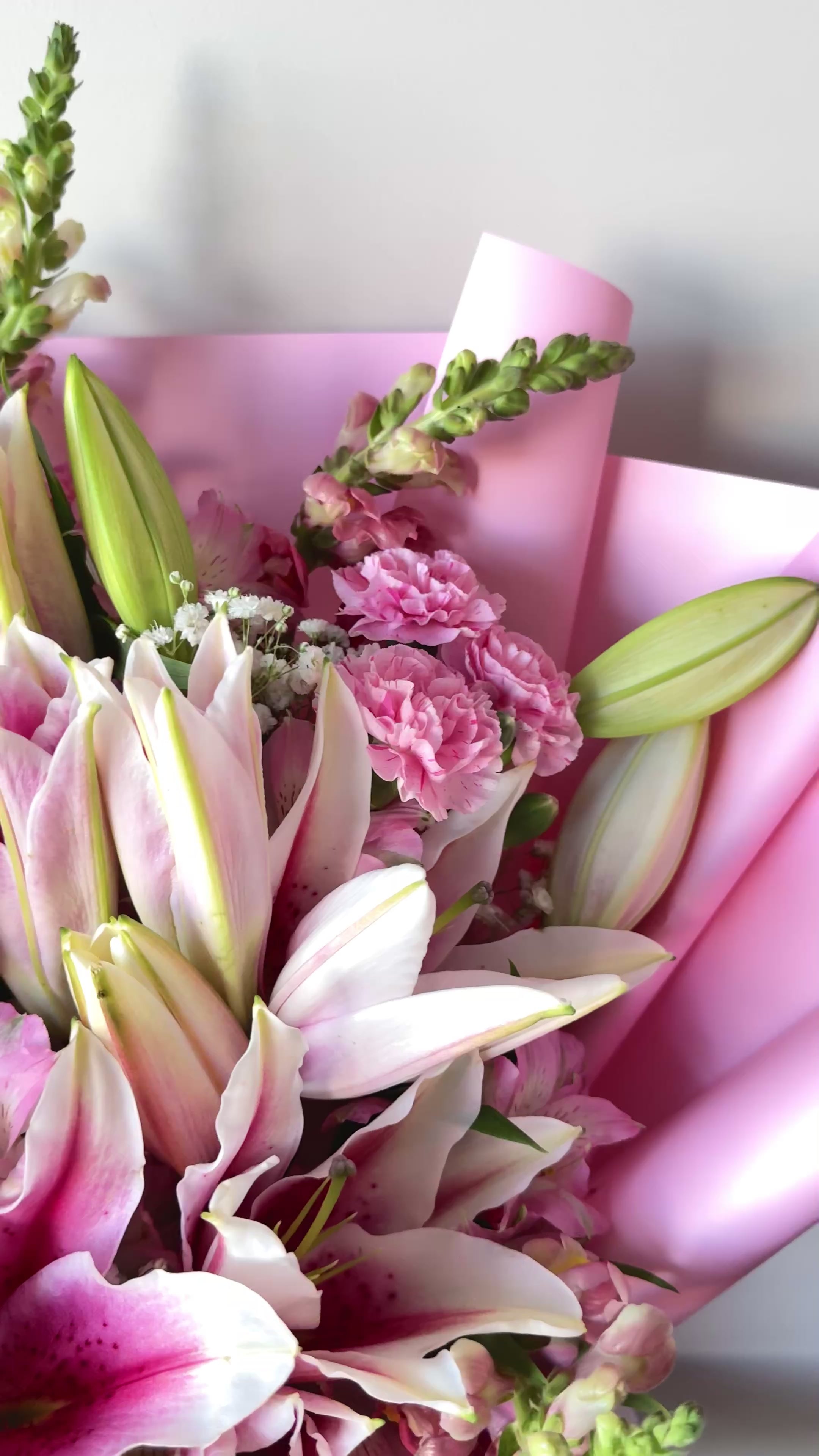 Lovely Pink Lilies Bouquet